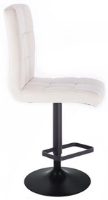 LuxuryForm DESIGN Barová stolička TOLEDO na čiernom tanieri - biela