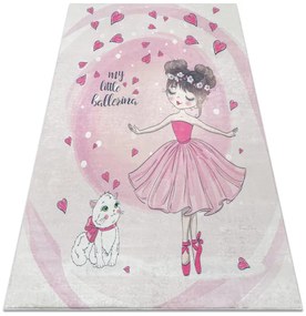 Detský koberec protišmykový BAMBINO 2161 Ballerina, ružový
