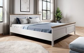 Manželská posteľ 180 cm Elvina S Typ 31 (biely popol + dub lefkas). Vlastná spoľahlivá doprava až k Vám domov. 1031000