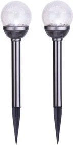LED zapichovacie vonkajšie svietidlá v súprave 2 ks so solárnym panelom ø 8 cm Balls – Star Trading