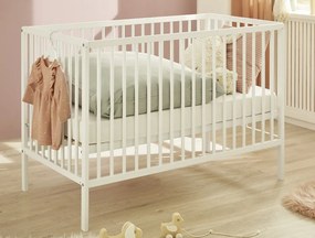 Detská baby postieľka Celia 60x120 cm, biela