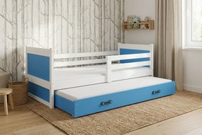 Posteľ s prístelkou RICO 2 190x90 Biela - Modrá