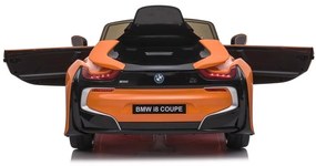 LEAN CARS ELEKTRICKÉ AUTÍČKO BMW i8 - NELAKOVANÉ - ORANŽOVÉ - 2x45W MOTOR - 1x12V4,5Ah - BATÉRIA - 2021