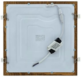 LED Podhľadové svietidlo SQUARE LED/24W/230V 4200K 29,2x29,2 cm hnedá
