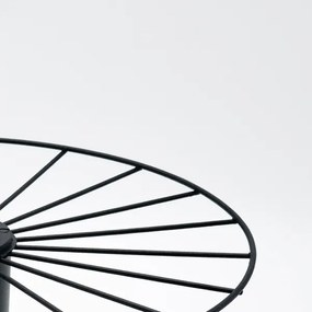 Luster na tyči MONTANA 1xE27/15W/230V pr. 30 cm čierna