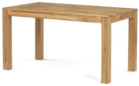 Autronic BONTEC Jedálenský stôl 140x80cm, masív, prírodný, DS-H140 DUB Farba: Prírodné