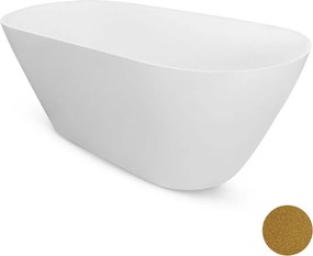 Besco Voľne stojaca vaňa z liateho mramoru Moya Glam 170x70 BESCO-Rozmery: 169x69,6, BESCO-Farba: Biela/grafit