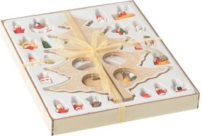 Drevený skladací stromček s ozdobami Christmas Tree - Ø 20*25 cm