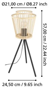 Eglo 43854 - Stolná lampa HYKEHAM 1xE27/40W/230V