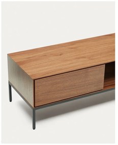 TV stolík v dekore orecha v prírodnej farbe 195x35 cm Vedrana – Kave Home