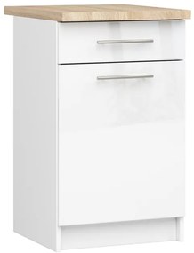 Spodná kuchynská skrinka s doskou OLIWIA S50 SZ1 biela, lesk