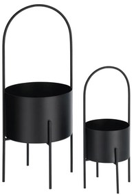 Kovové obaly na kvetináče v súprave 2 ks ø 25 cm Mash – Kave Home