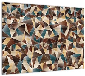 Sklenený obraz z trojuholníkov (70x50 cm)