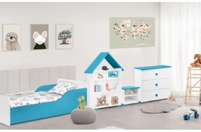 Komoda PABIS 87x83 cm biela/modrá