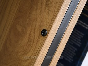 Regál Julia (dub + čierna). Akcia -20%. Vlastná spoľahlivá doprava až k Vám domov. 1111367