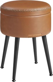 Taburet s úložným prostorem Vasagle Edgar hnědý