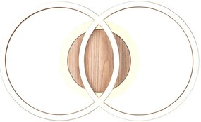 Čierno-hnedé LED stmievateľné stropné svietidlo 28x46 cm Giro – Trio