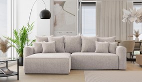 Rohová sedačka Baria (L) (svetlohnedá). Akcia -20%. Vlastná spoľahlivá doprava až k Vám domov. 1133081