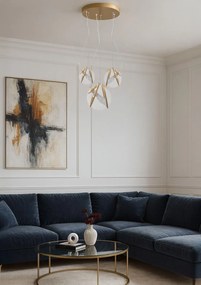 Toolight Toolight, závesné svietidlo 3xE14 APP1091-3CP, zlatá, OSW-04407