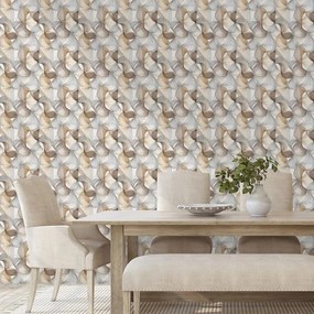 Tapeta moderný pletený vzor v zemitých tónoch