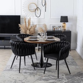 PROXIMA.store - Čalúnená jedálenska stolička ELENA FARBA: čierna