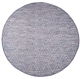 Dekorstudio Šnúrkový okrúhly koberec PALM 3073 - ružovomodrý Priemer koberca: 120cm