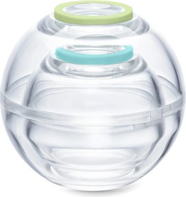 2 guľaté nádobky na uchovávanie potravín