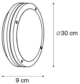 Vonkajšia nástenná lampa antracit s číslom domu IP54 - Glow
