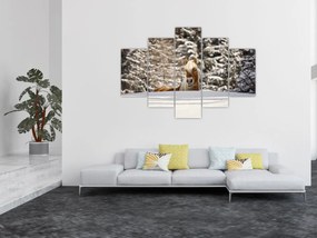 Obraz - Kôň v zimnej krajine (150x105 cm)