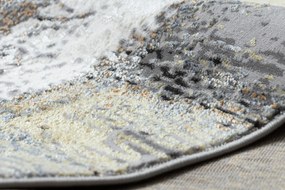 Moderný koberec DE LUXE 633 Abstrakcia - Štrukturálny krém / zlatý