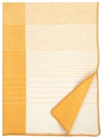 Vlnená deka Kaamos 100x150, prírodne farbená oranžová / Finnsheep