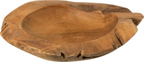 Servírovacia misa v prírodnom tvare z teakového dreva Igor - 43*43*8 cm