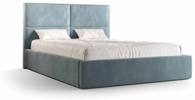 Manželská posteľ 180 cm Alfonso (modrá) (s roštom a úložným priestorom). Vlastná spoľahlivá doprava až k Vám domov. 1046808