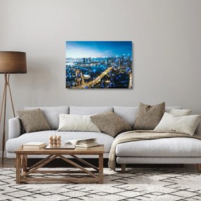 Sklenený obraz - Mestská sieť (70x50 cm)