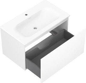 Mexen Orio, kúpeľňová skrinka 80 cm s umývadlom Vela, 1 zásuvka, biela matná, 91A10-08047-1-BF01-W23M01