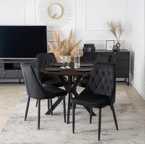 Stôl ERION 90 cm Orech / Čierny