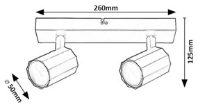 Rabalux 73024 - Bodové svietidlo ROGELIO 2xGU10/5W/230V