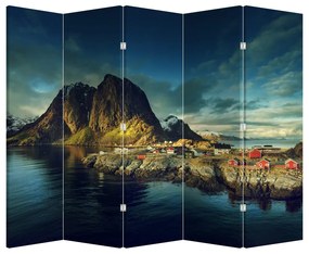 Paraván - Rybárska dedina v Nórsku (210x170 cm)