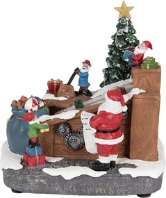 Hracie vianočné dekorácie s LED svetielkami Santa Claus - 20*16*20 cm / 3xAA