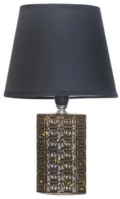 Stolná lampa s tienidlom čierno-zelená 30,5 cm