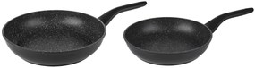 Silvercrest®  Hliníková panvica, Ø 28 cm, čierna + Hliníková panvica, Ø 24 cm, čierna  (800011901)