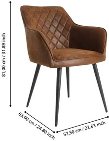 Eglo 424708 - Jedálenská stolička MASANTOL 81,5x63 cm hnedá