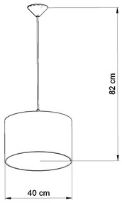 Detské závesné svietidlo Ball B, 1x plastové tienidlo so vzorom, (fi 40cm)