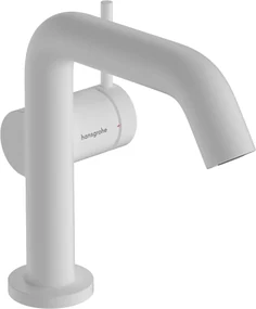 Hansgrohe Tecturis S, páková umývadlová batéria 110 Fine CoolStart EcoSmart+ s odtokovou súpravou, biela matná, HAN-73323700