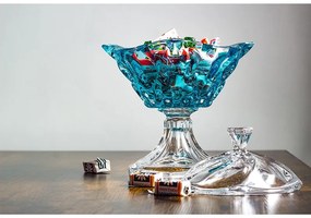 KRIŠTÁĽOVÁ MISKA BOHEMIA SAMBA AQUAMARINE 305MM