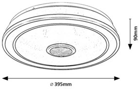 Rabalux 71030 - LED RGB Stmievateľné stropné svietidlo NIKOLAUS LED/24W/230V