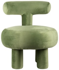 Svetlozelené zamatové kreslo Abrazo – Leitmotiv