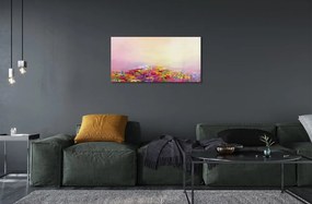 Obraz na skle Obrázok kvety neba 125x50 cm