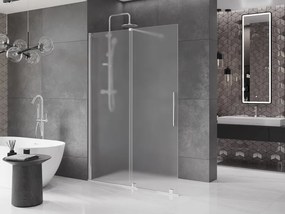 Mexen Velar, sprchová zástena s posuvnými dverami Walk-in 150 x 200 cm, 8mm sklo námraza, chrómová, 871-150-000-33-01