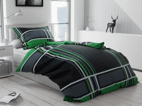 Bavlnené obliečky Káro zelené Typ zapínania: Zips